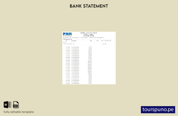 listo para imprimir plantilla de word   extracto bancario de Indonesia Permodala